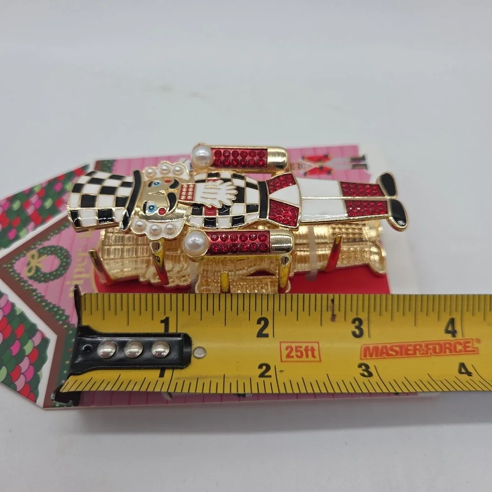NEW Piper K Nutcracker Rhinestone Christmas Hair Clip